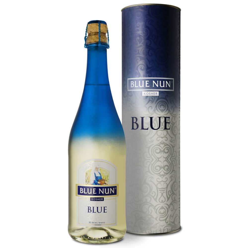 מארז יין צילינדר בלו נאן מבעבע כחול